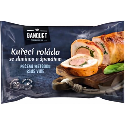 Banquet Kuřecí roláda se slaninou a špenátem Sous vide cca 2,4 kg – Zbozi.Blesk.cz