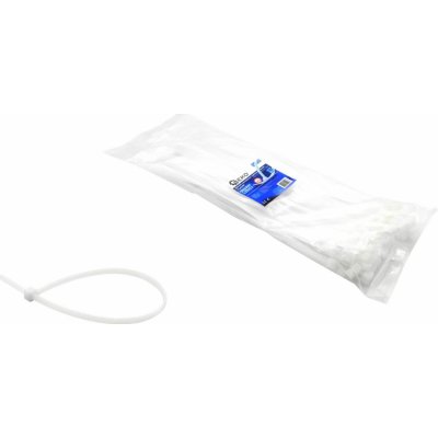 Stahovací pásky bílé s UV filtrem, 300x3,6mm, 100ks, Geko G17150