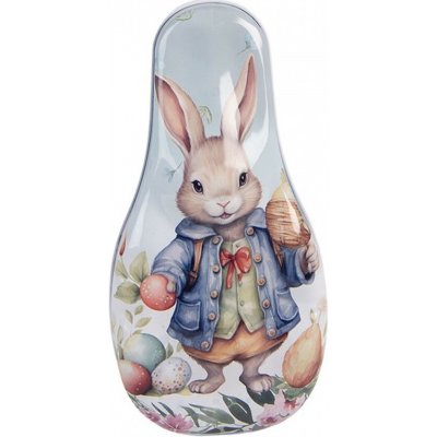 Clayre & Eef Modrá plechová velikonoční dóza králíček v kabátku - 14*7*5 cm – Hledejceny.cz