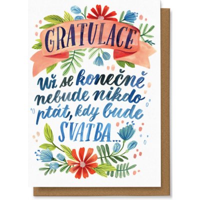 Chaukiss Gratulace. Už se konečně nikdo nebude ptát, kdy bude svatba – Zboží Dáma
