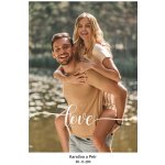 Plakát Vlastní fotografie s textem - love – Zboží Dáma