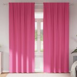 ZÁVĚSY BLACKOUT S KOLEČKY 2 KS SVĚTLE RŮŽOVÉ 260X140CM – Hledejceny.cz
