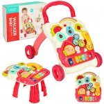 KIK Detské chodítko interaktívny vzdelávací stôl 4v1 červený Bibi inn – Zboží Mobilmania