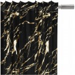 Fliying Sametový závěs na pásce L 786 černý/zlatý, 140x250 cm(cena za 1 kus) – Zboží Mobilmania