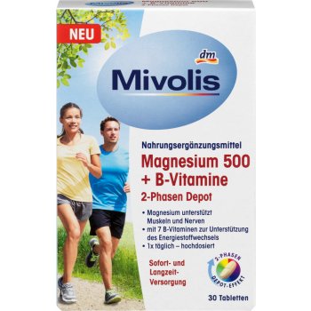 Mivolis tablety Magnesium 500+ vitamíny B 45 g od 80 Kč - Heureka.cz
