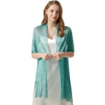 Classic Scarf třpytivá tyrkysová šála – Zboží Dáma