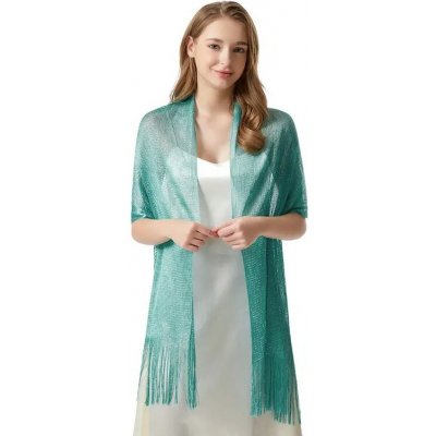 Classic Scarf třpytivá tyrkysová šála – Zboží Dáma