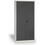 Kovona Jumbo, Dílenská policová skříň na nářadí 4 police, demontovaná, 1200 x 800 x 1950 mm, šedá / grafit – Zboží Mobilmania