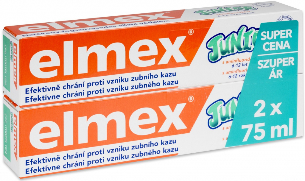 Elmex Junior 12 let duopack zubní pasta 2 x 75 ml