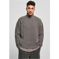 Urban Classics Oversized Roll Neck Sweater šedý