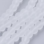 Matné korálky - bílé - ∅ 8 mm - 10 ks – Zboží Dáma