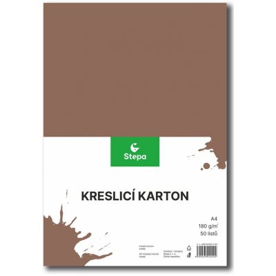 Stepa Kreslící karton A4 50ks 180g hnědý – Sleviste.cz