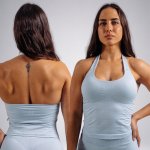 Nebbia Primal Halter Top with Built-in Bra 863 light blue – Zboží Dáma