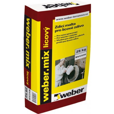 Weber webermix lícový na lícové zdivo 25 kg - MC 930 25 – Zbozi.Blesk.cz