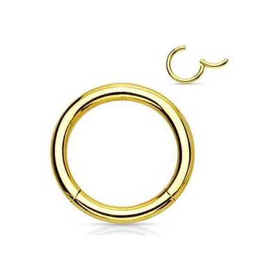 Šperky4U piercing segment kruh zlatý K01039GD-1608 – Zboží Dáma