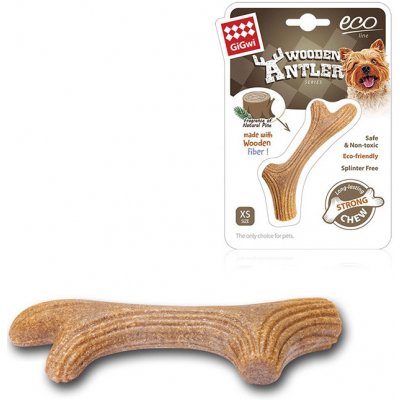 GiGwi Žvýkací parůžky Wooden Antler XS 10 cm – Zbozi.Blesk.cz