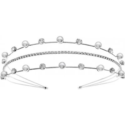 B-TOP Čelenka do vlasů s perlami a kamínky Lady – Zboží Mobilmania