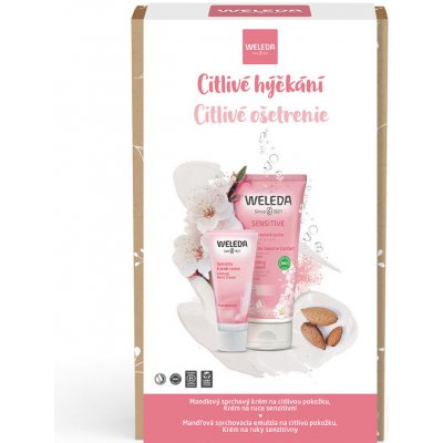 Weleda Citlivé hýčkání Mandlový sprchový krém pro citlivou pokožku 200 ml + krém na ruce senzitivní 50 ml dárková sada – Zbozi.Blesk.cz