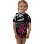 JOŽÁNEK Kojenecké body krátký rukáv vzorované černo růžovo šedé – Zboží Dáma