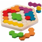 Playtive duhové puzzle Montessori duhový hexagon – Zbozi.Blesk.cz