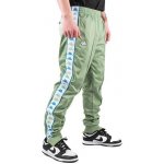 Kappa tepláky 222 BANDA RASTORIAI SLIM Green Dusty-White-Blue Smurf – Sleviste.cz