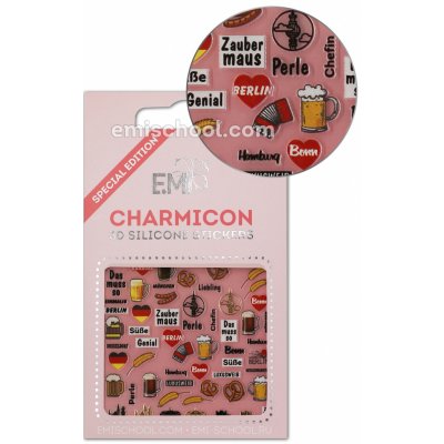 E.Mi Charmicon 3D Silicone Stickers Germany 1 samolepka – Zboží Dáma