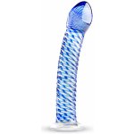 Gildo Glass No. 5 spirálové skleněné dildo průhledné-modré – Hledejceny.cz
