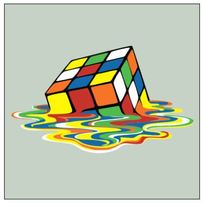 Plakát čtverec Ikea kompatibilní Melting rubiks cube – Sleviste.cz