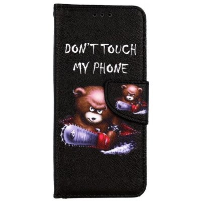 Pouzdro TopQ Samsung A32 knížkové Don't Touch méďa
