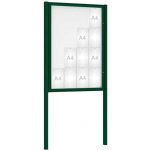 PROCITY Venkovní vitrína Classique, 16 x A4, včetně sloupků, zelená | Zboží Auto