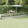 Květináč a truhlík zahrada-XL Vyvýšený záhon práškově lakovaná ocel 544x100x36 cm stříbrný