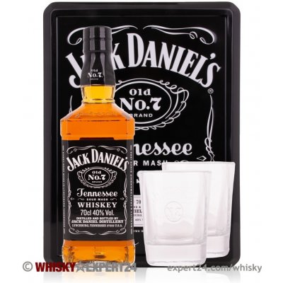 Jack Daniel's No.7 40% 0,7 l (dárkové balení 2 sklenice) – Zboží Mobilmania