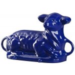 Český smalt Gourmetina Litinová smaltovaná pečící forma Beránek Leopold Noční modrá 37x21x8,5 cm – Zboží Dáma