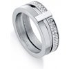 Prsteny Viceroy Třpytivý ocelový prsten s kubickými zirkony Chic 1393A01