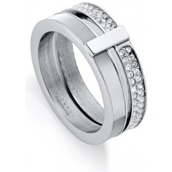 Viceroy Třpytivý ocelový prsten s kubickými zirkony Chic 1393A01