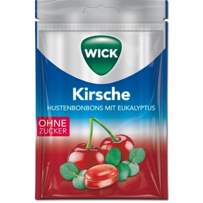 Wick Mentolové bonbóny na hrdlo bez cukru se sladidlem s příchutí třešně 72 g – Zboží Mobilmania