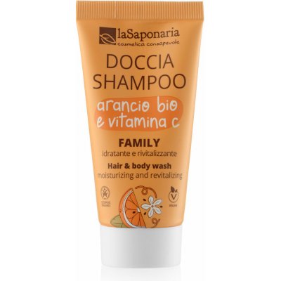 laSaponaria Sprchový gel a šampon 2v1 s BIO pomerančem a vit. C pro celou rodinu 30 ml – Hledejceny.cz