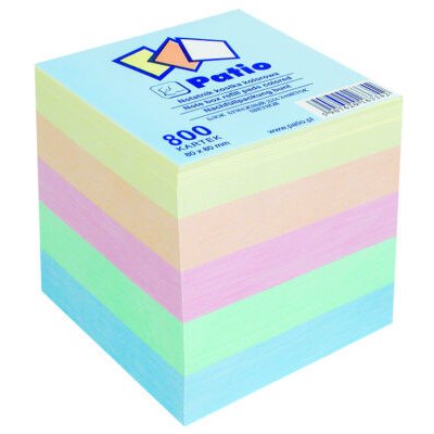 Kostka nelepená barevná - náhrada, 8x8 cm, 800 listů – Hledejceny.cz