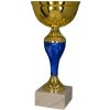 Pohár a trofej Kovový pohár Zlato-modrý 27,5 cm 12 cm