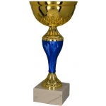 Kovový pohár Zlato-modrý 28,5 cm 14 cm – Zboží Mobilmania