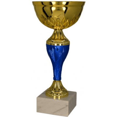 Kovový pohár Zlato-modrý 28,5 cm 14 cm – Zboží Mobilmania