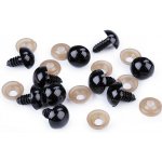 Oči s pojistkou Ø14 mm - černá (50 sada) – Zboží Dáma