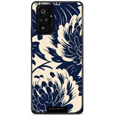 Mobiwear Glossy - Xiaomi Redmi Note 10 pro - GA40G Modré a béžové květy – Zboží Mobilmania