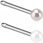 Piercingate piercing do nosu PNO00261 bílá kuličky – Zboží Mobilmania