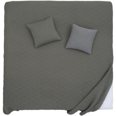 SCANquilt přehoz na postel BENE fragments khaki 240 x 260 cm – Zboží Mobilmania