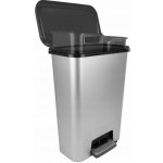 Curver Odpadkový koš Compatta Duo tmavě šedá pedálový hranatý 2 x 23 l 249813 267576 – Hledejceny.cz