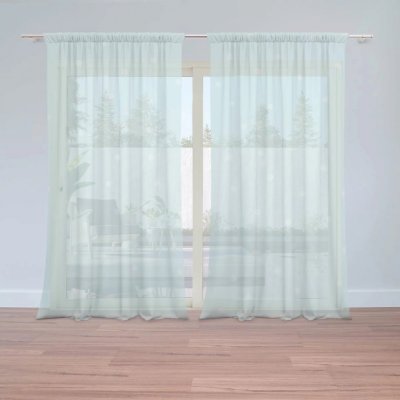 Záclony Tečky na bledě modré: 2 ks - 150x250 cm - Sablio – Hledejceny.cz
