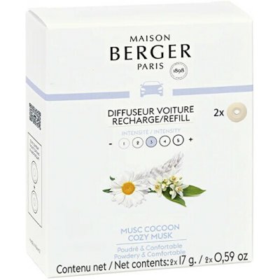 Maison Berger Paris Cozy Musk Car Diffuser Recharge/Refill 2 ks – Hledejceny.cz