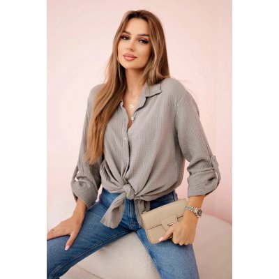 Kesi dámská košile Mušelínová 208-1 fango – Zboží Mobilmania