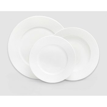 Bonami Essentials Imperio sada bílých porcelánových talířů 6 dílná